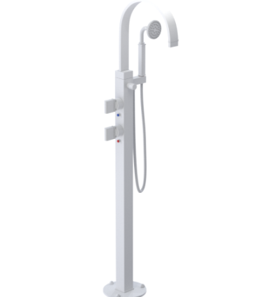 Rubinet 3GRTQ Floor Mount Tub Filler with Hand Held Shower