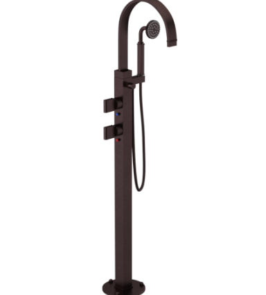 Rubinet 3GRTQ Floor Mount Tub Filler with Hand Held Shower