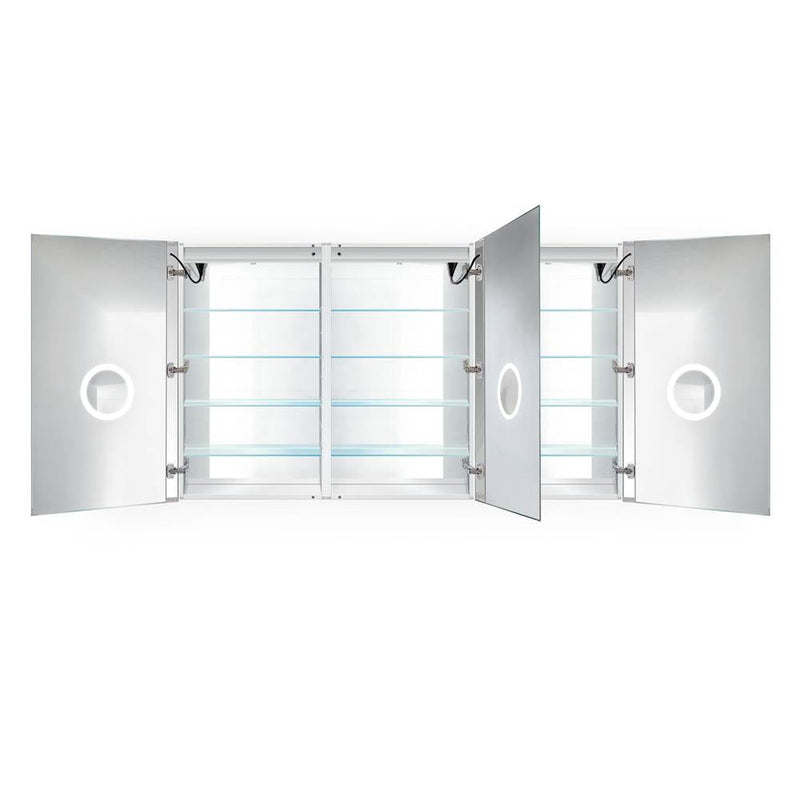 Krugg SVANGE7242TLRR Triview LED Medicine Cabinet 72X42 With Dimmer and Defogger