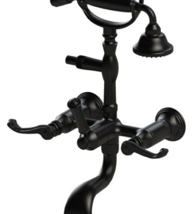 Rubinet 3WETL Wall Mount Tub Filler With Hand Held Shower
