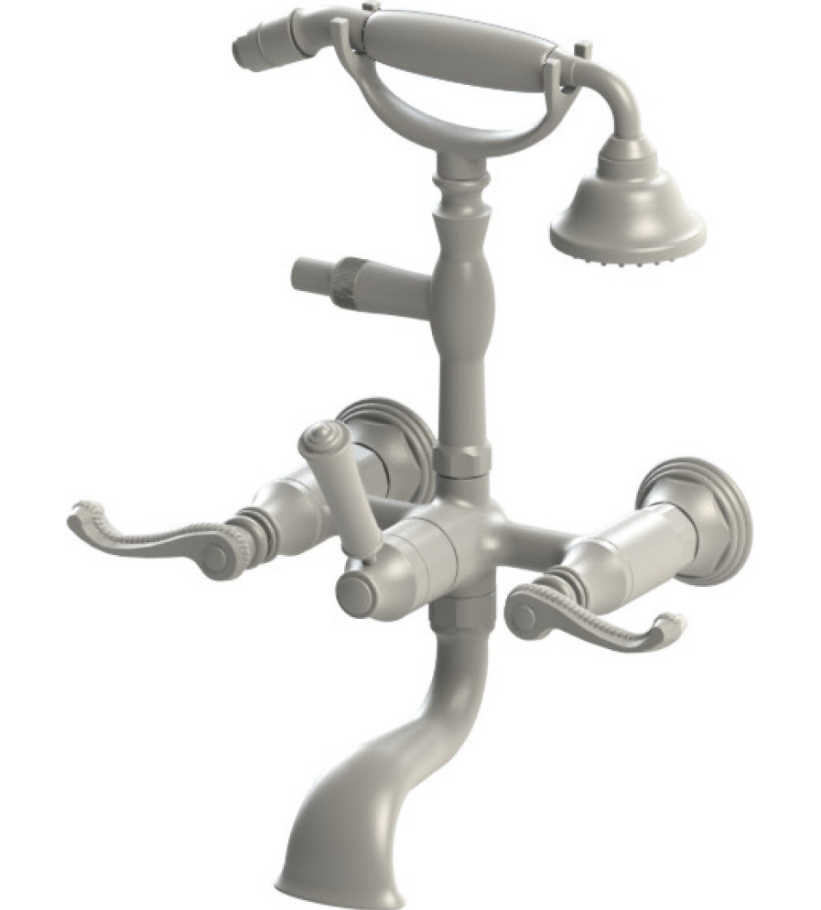 Rubinet 3WETL Wall Mount Tub Filler With Hand Held Shower