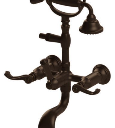 Rubinet 3WETL Wall Mount Tub Filler With Hand Held Shower