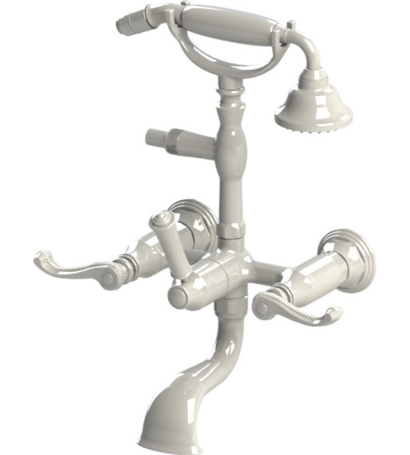 Rubinet 3WETL Wall Mount Tub Filler With Hand Held Shower