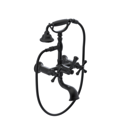 Rubinet 3WFMC Wall Mount Tub Filler With Hand Held Shower