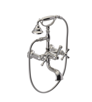 Rubinet 3WFMC Wall Mount Tub Filler With Hand Held Shower