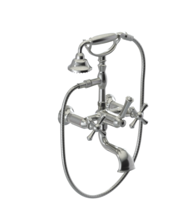 Rubinet 3WFMC Wall Mount Tub Filler With Hand Held Shower