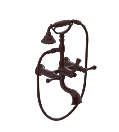 Rubinet 3WFML Wall Mount Tub Filler With Hand Held Shower