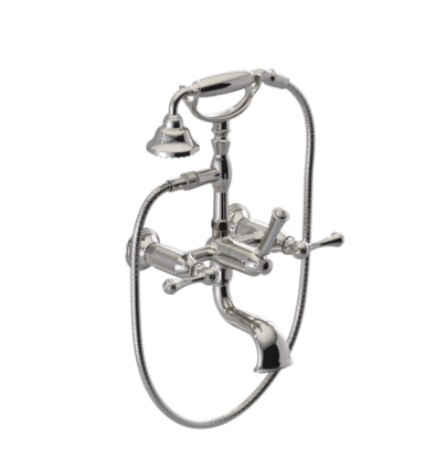 Rubinet 3WFML Wall Mount Tub Filler With Hand Held Shower