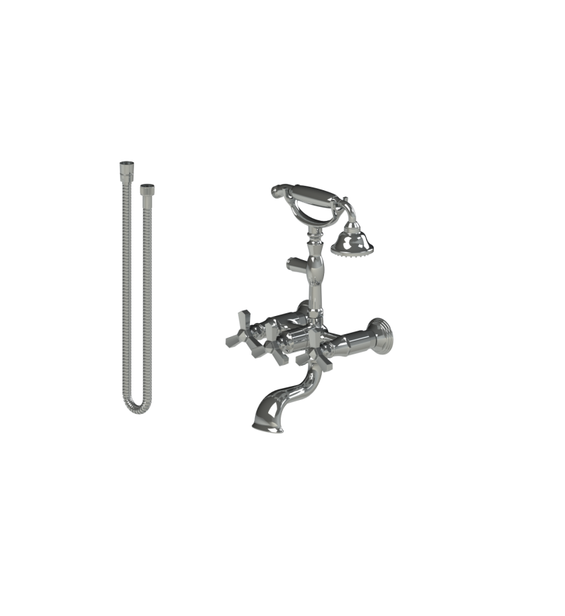 Rubinet 3WHXC Wall Mount Tub Filler With Hand Held Shower