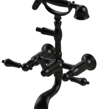 Rubinet 3WRML Wall Mount Tub Filler With Hand Held Shower