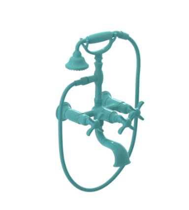 Rubinet 3WRVC Wall Mount Tub Filler With Hand Held Shower