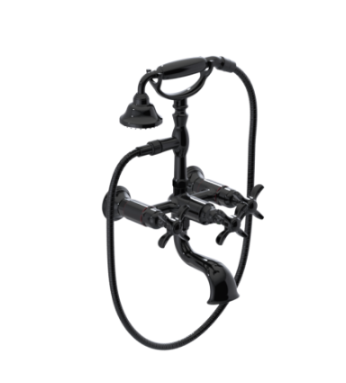 Rubinet 3WRVC Wall Mount Tub Filler With Hand Held Shower