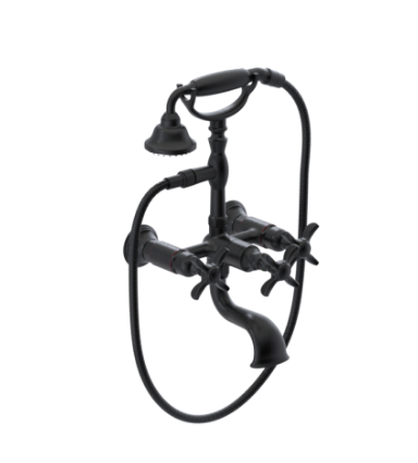 Rubinet 3WRVC Wall Mount Tub Filler With Hand Held Shower