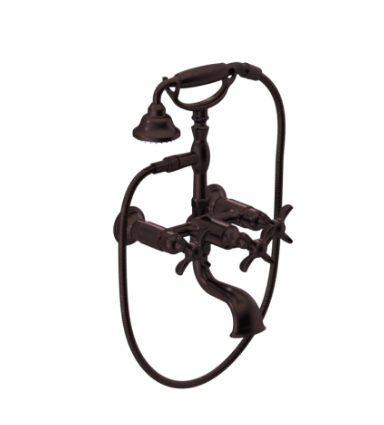 Rubinet 3WRVC Wall Mount Tub Filler With Hand Held Shower