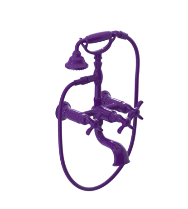 Rubinet 3WRVC Wall Mount Tub Filler With Hand Held Shower