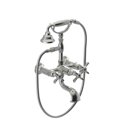 Rubinet 3WRVC Wall Mount Tub Filler With Hand Held Shower