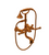 Rubinet 3WRVL Wall Mount Tub Filler With Hand Held Shower