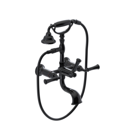 Rubinet 3WRVL Wall Mount Tub Filler With Hand Held Shower