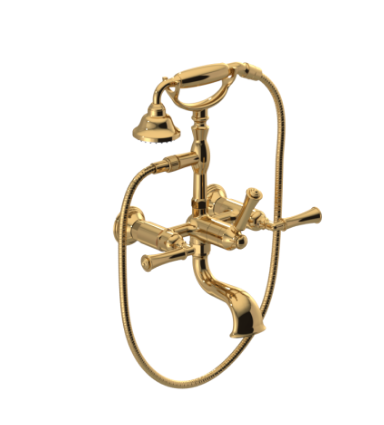 Rubinet 3WRVL Wall Mount Tub Filler With Hand Held Shower