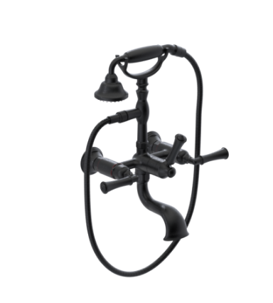 Rubinet 3WRVL Wall Mount Tub Filler With Hand Held Shower