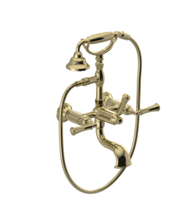 Rubinet 3WRVL Wall Mount Tub Filler With Hand Held Shower