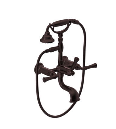 Rubinet 3WRVL Wall Mount Tub Filler With Hand Held Shower