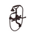 Rubinet 3WRVL Wall Mount Tub Filler With Hand Held Shower