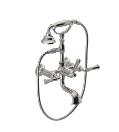 Rubinet 3WRVL Wall Mount Tub Filler With Hand Held Shower