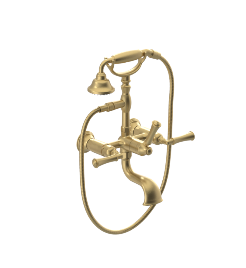 Rubinet 3WRVL Wall Mount Tub Filler With Hand Held Shower