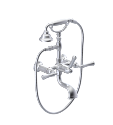 Rubinet 3WRVL Wall Mount Tub Filler With Hand Held Shower