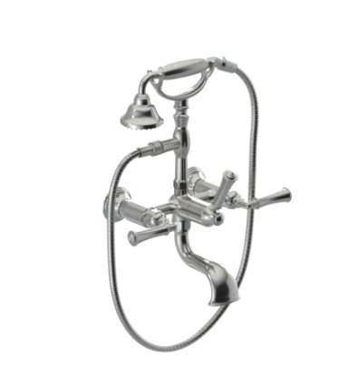Rubinet 3WRVL Wall Mount Tub Filler With Hand Held Shower
