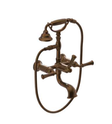 Rubinet 3WRVL Wall Mount Tub Filler With Hand Held Shower