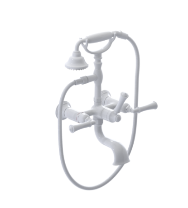 Rubinet 3WRVL Wall Mount Tub Filler With Hand Held Shower