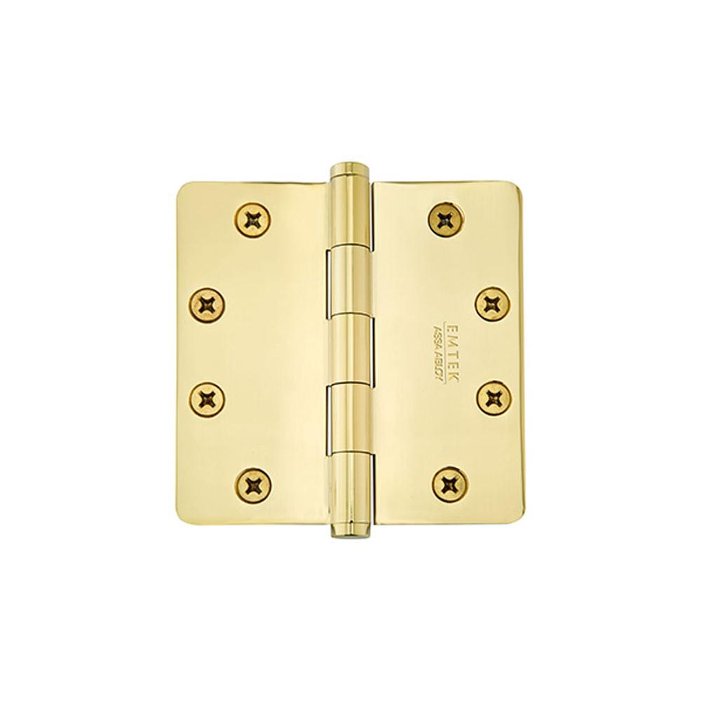 Emtek 96224 9600 Brass Hinge , HD , 1/4"RdCr , 4x4" - Parent