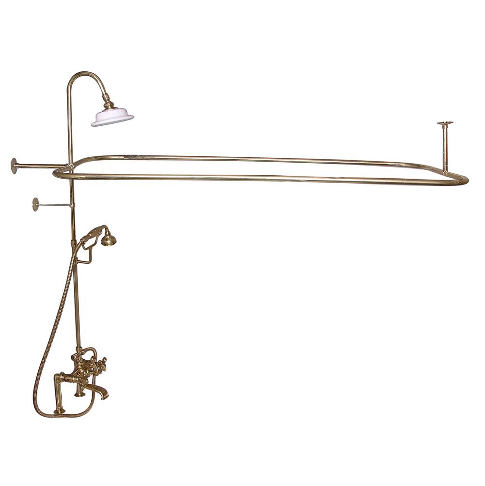 Barclay 4065-MC Elephant Spout Shower Unit Riser Shower Head Hand Shower Cross Holder