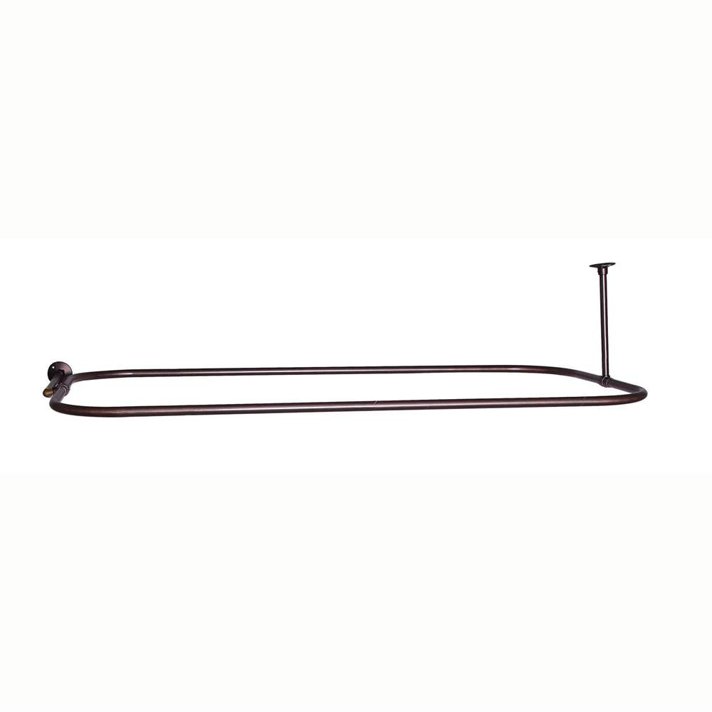 Barclay 4152-48 Rectangular Shower Rod With Side Sprt 48 x 24