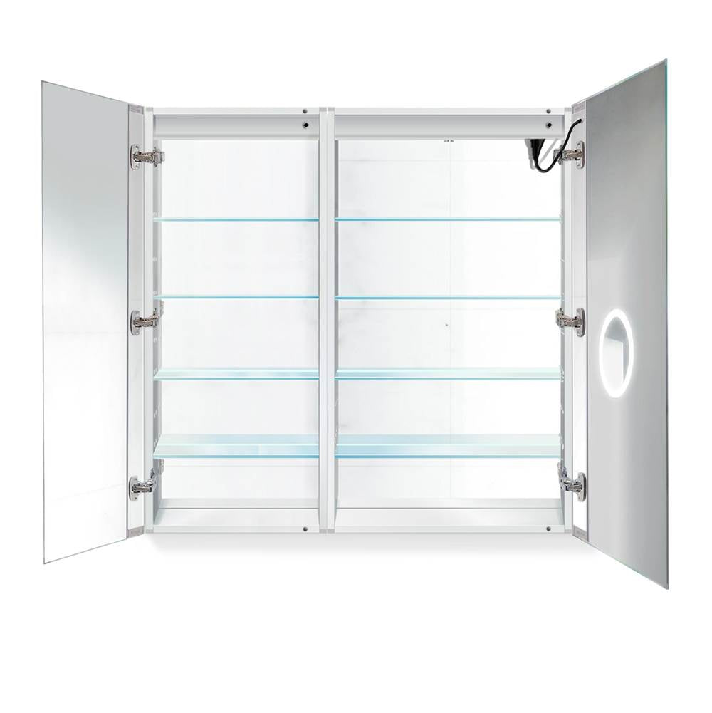 Krugg SVANGE4242R LED Bi-View Medicine Cabinet 42X42 With Dimmer and Defogger