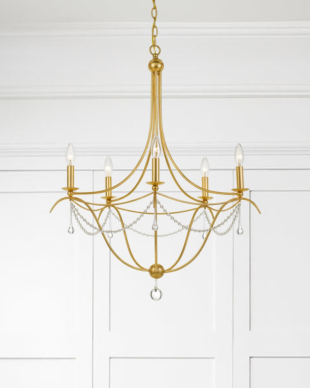 Crystorama 425 Metro 5 Light Chandelier