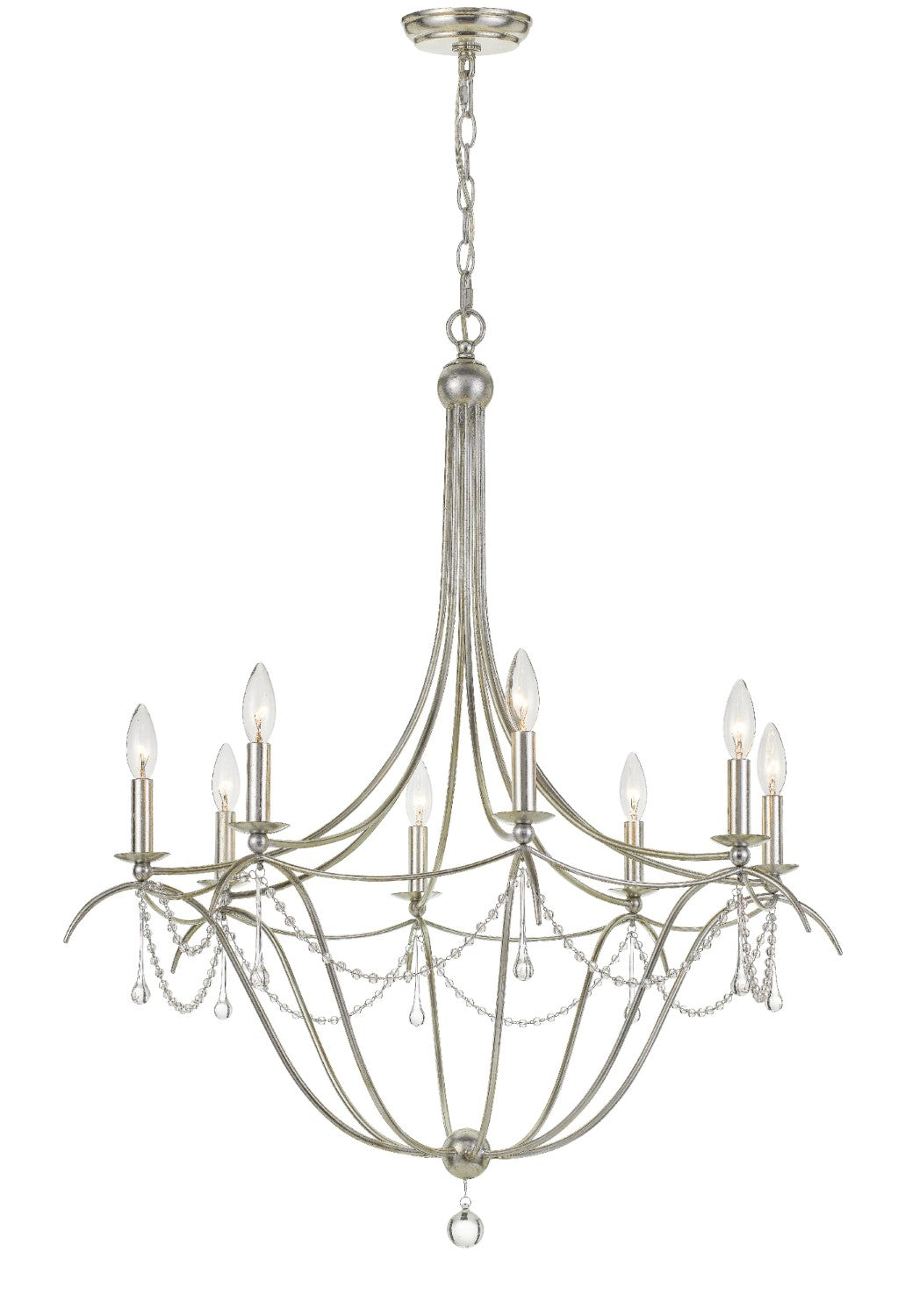 Crystorama 428 Metro 8 Light Crystal Beads Chandelier