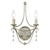 Crystorama 432-SA Metro 2 Light Wall Mount - Antique Silver