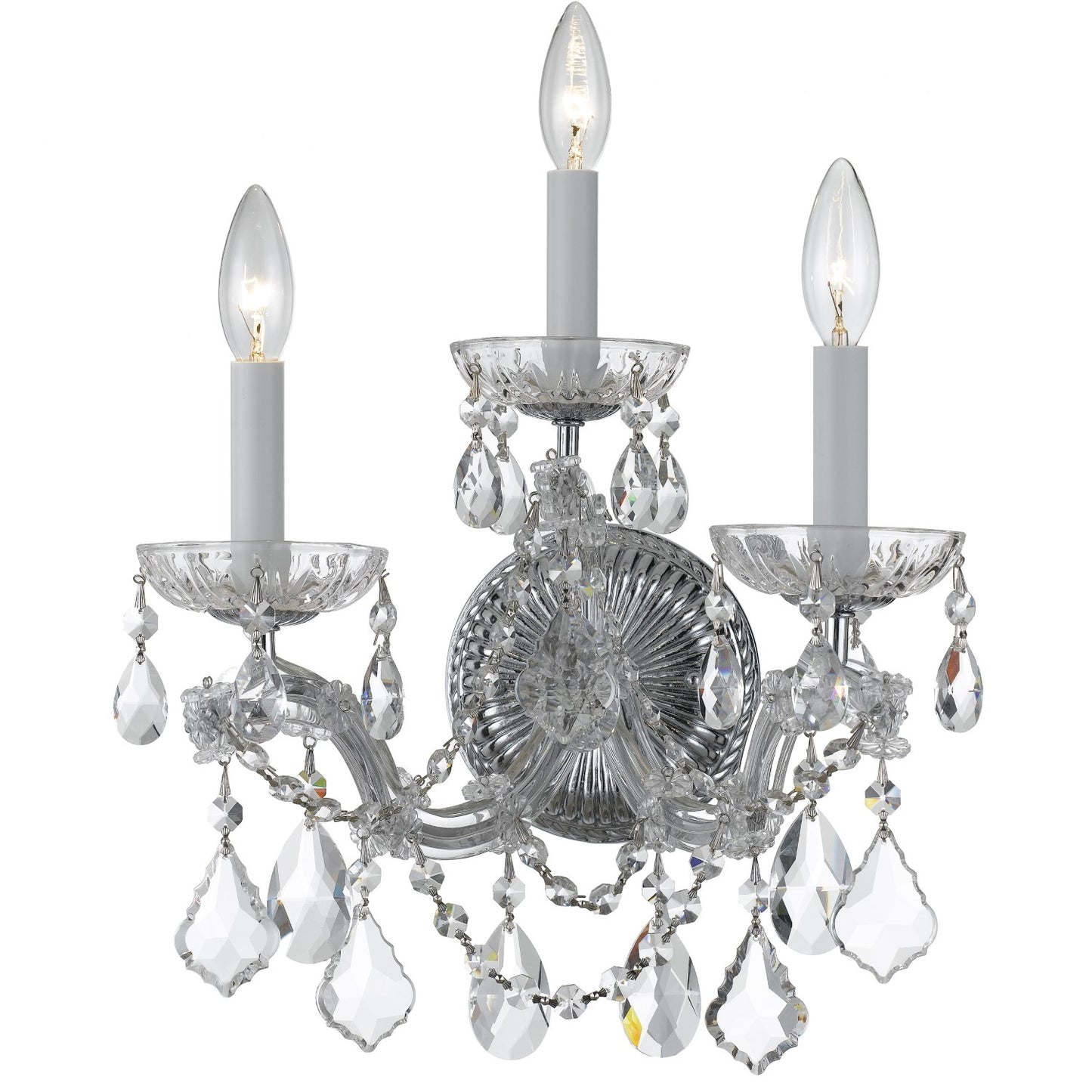 Crystorama 4403-CL-MWP Maria Theresa 3 Light Hand Cut Crystal Wall Mount - Parent