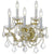 Crystorama 4404-CL-MWP Maria Theresa 5 Light Hand Cut Crystal Wall Mount