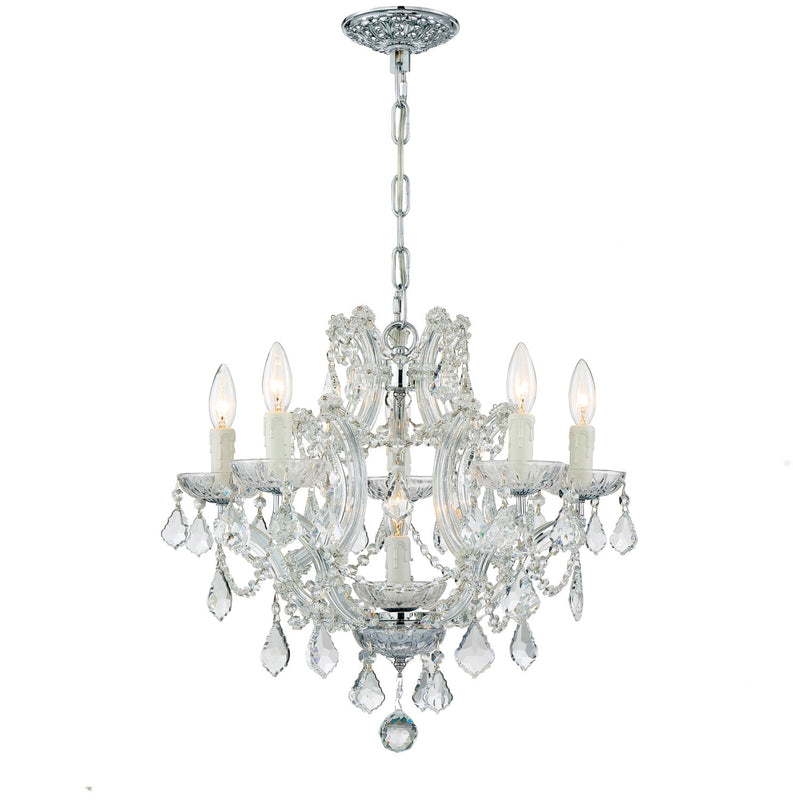 Crystorama 4405-CL-I Maria Theresa 6 Light Clear Italian Crystal Mini Chandelier - Parent