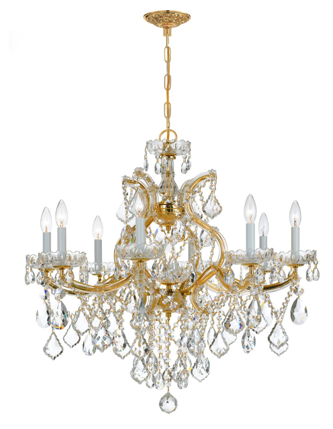 Crystorama 4409-CL-S Maria Theresa 9 Light Swarovski Strass Crystal Chandelier