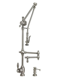 Waterstone 4410-12-2 Traditional Gantry Pulldown Faucet - 12" Articulated Spout 2pc. Suite