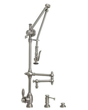Load image into Gallery viewer, Waterstone 4410-12-3 Traditional Gantry Pulldown Faucet - 12&quot; Articulated Spout 3pc. Suite