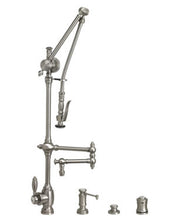 Load image into Gallery viewer, Waterstone 4410-12-4 Traditional Gantry Pulldown Faucet - 12&quot; Articulated Spout 4pc. Suite