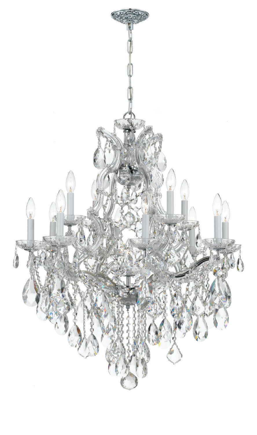 Crystorama 4413-CL-S Maria Theresa 13 Light Swarovski Strass Crystal Chandelier - Parent