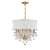 Crystorama 4415-SMW-CLM Brentwood 6 Light Crystal Drum Shade Mini Chandelier