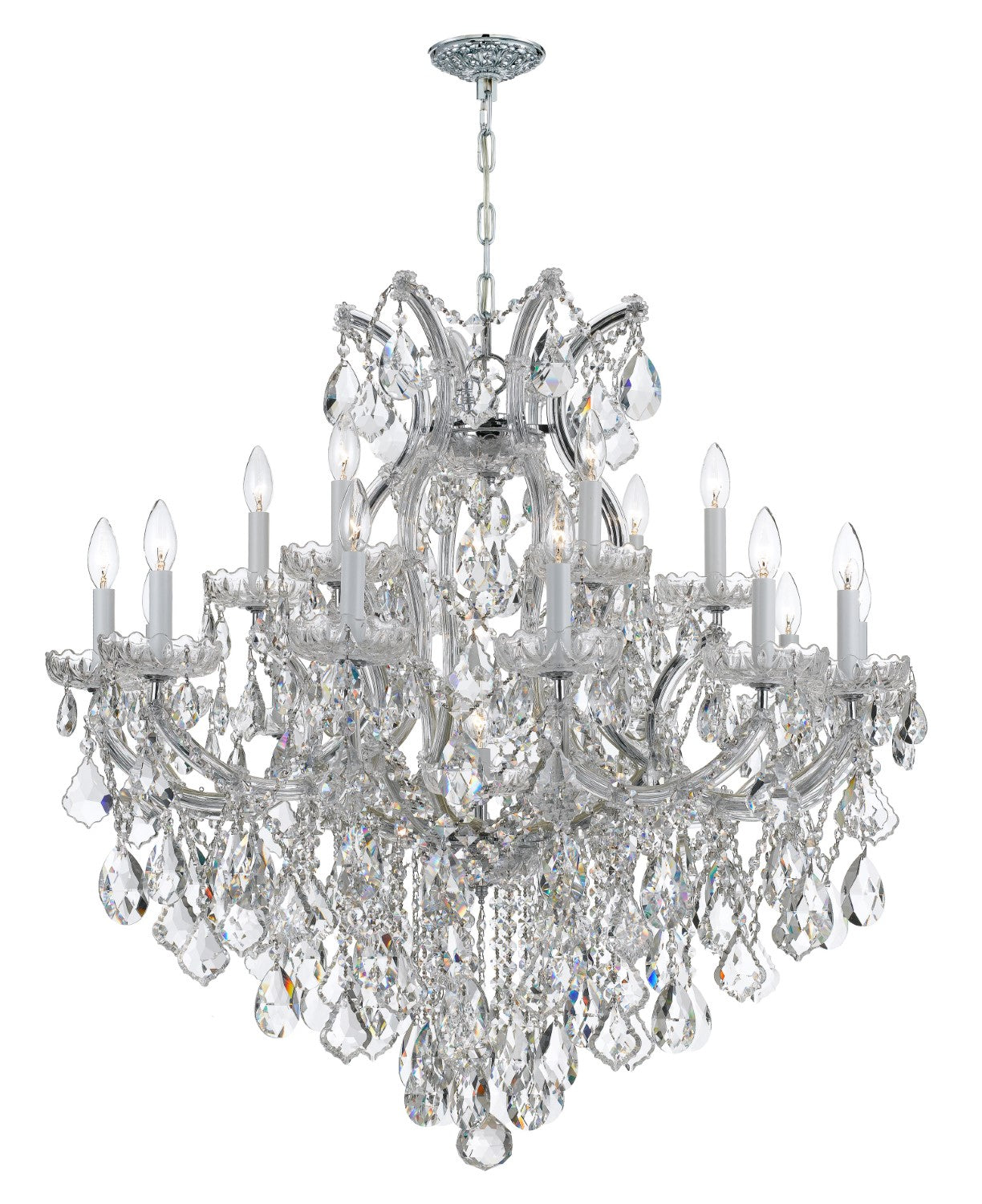 Crystorama 4418-CL-MWP Maria Theresa 19 Light Hand Cut Crystal Chandelier - Parent